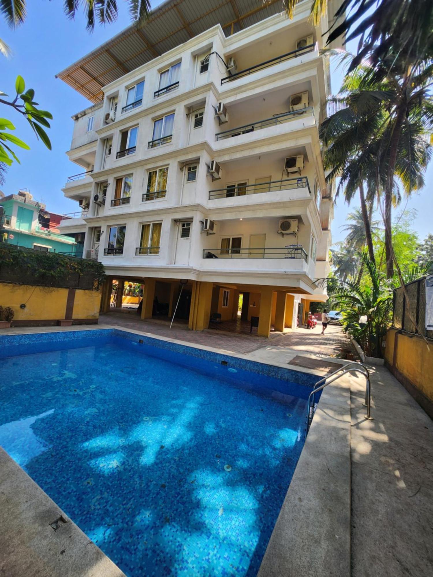 Luxury 2Bhk Apartment Near Calangute Baga Beach With Pool Kültér fotó